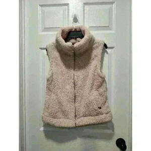 Tommy Hilfiger Faux Fur Vest Pink‎ and Gold Fuzzy Vest Size Small New with Tags